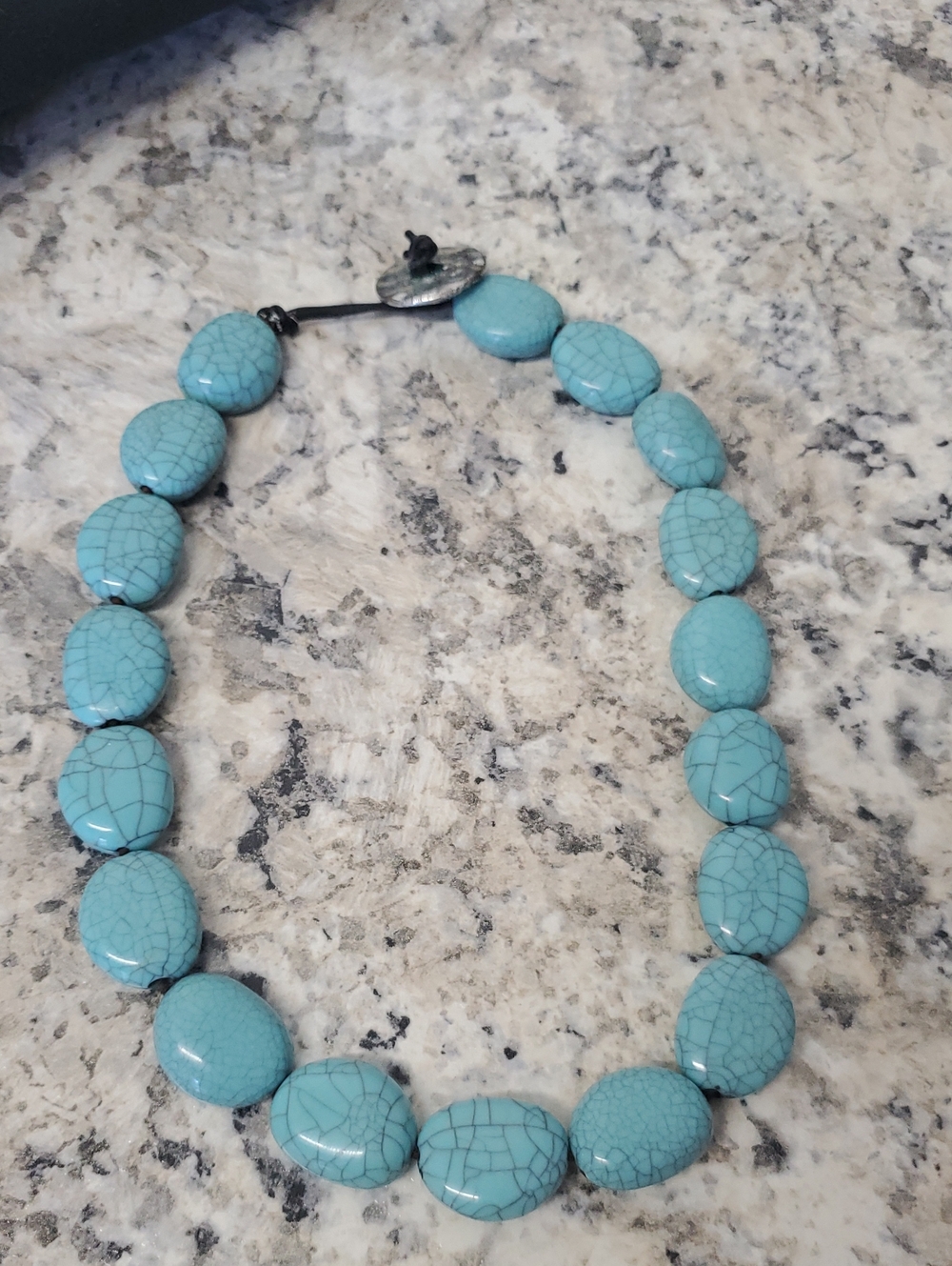 Turquoise Beaded Statement Necklace - Women Jewelry